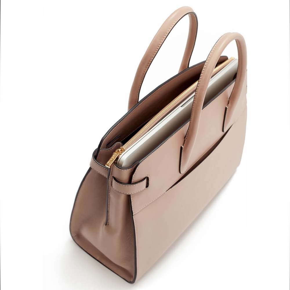Cuyana Made In Italy Work Satchel in Quartz with Gold Hardware - Picture 5 of 11